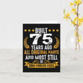 Carte Construit Il Y A 75 Ans Humoristique 75e Anniversa (Fleur jaune)