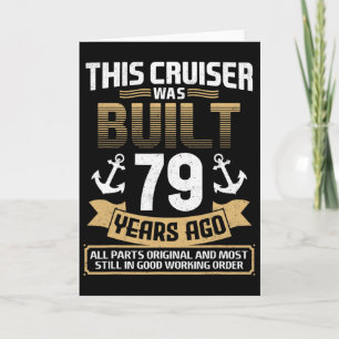 Carte Construit il y a 79 ans Vintage 79 ans 79e anniver