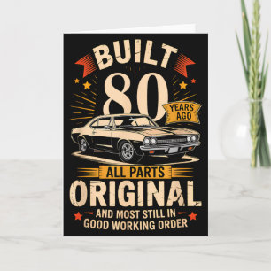 Carte Construit il y a 80 ans - Cadeau d'anniversaire dr