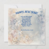 Carte Conte fée du Nouvel An Enchantant. Voeux Whims (Dos)