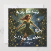 Carte Conte fée du Nouvel An Enchantant. Voeux Whims (Devant)