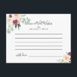 Carte Contemporaine Eucalyptus Floral Mariage Cons<br><div class="desc">Cette carte de conseil mariage à fleurs d'eucalyptus contemporaine est parfaite pour un mariage moderne. Le design est composé de couleurs d'eau violet, rousse, bordée et bordeaux de délicieuses pivoines avec des feuilles d'eucalyptus verts, inspirant beauté artistique. Ces cartes sont parfaites pour un mariage, une douche nuptiale, un baby shower,...</div>