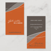 CARTE CONTEMPORAINE moderne élégant orange (Devant / Derrière)