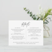 Carte Contemporary Chic Mariage Détails (Debout devant)