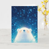 Carte Contenu Ours polaire (Fleur jaune)