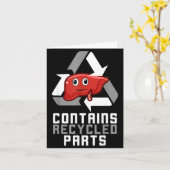 Carte Contient des pièces recyclées survivant à une gref (Fleur jaune)