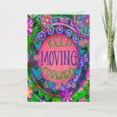 Carte Continuer à aller de l'avant assez rose encouragem (Devant)