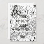 Carte Continuer à citer | Colorez votre propre salutatio (Devant / Derrière)