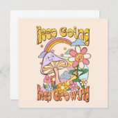 Carte Continuer, continuer à croître - Champignons et fl (Devant / Derrière)