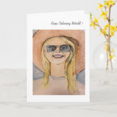 Carte Continuez à colorier Marilyn Card (Fleur jaune)