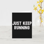 Carte Continuez à courir, amateur de course, citations d (Fleur jaune)