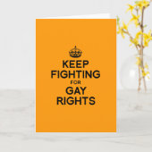 Carte CONTINUEZ À LUTTER POUR des DROITS DES HOMOSEXUELS (Fleur jaune)