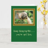 Carte "Continuez À Vous Accrocher / Les Choses Vont S'Am (Fleur jaune)