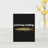 Carte Continuez Juste À Jeter De La Pêche Au Musky (Fleur jaune)