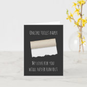 Carte Contrairement Au Papier Toilet, Mon Amour Ne S'Éte (Fleur jaune)