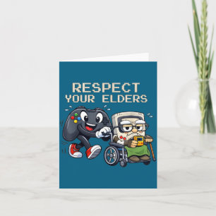 Carte Contrôle de jeu Respectez vos aînés Rétro Drôle de