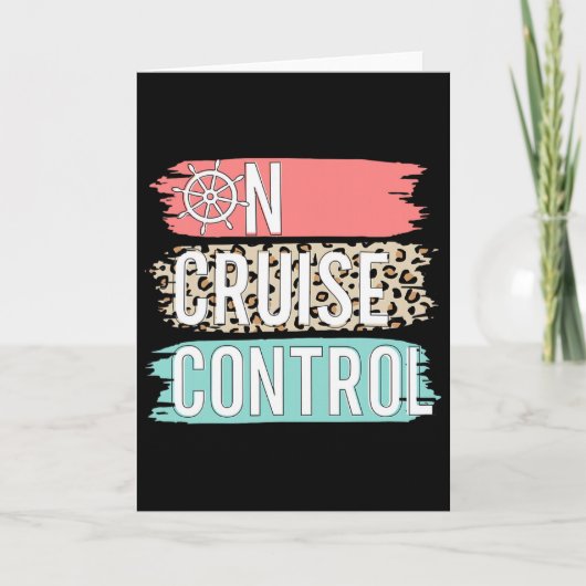 Carte Contrôle sur croisière léopard drôle de vacances d (Devant)