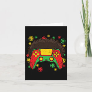 Carte Contrôleur Afro Black History Mois Jeu Gamer 1
