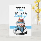 Carte Contrôleur de jeu en blanc et bleu pour dessin ani (Fleur jaune)