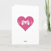 Carte Contrôleur de jeu moderne Valentine's Day Gamer (Dos)