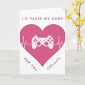 Carte Contrôleur de jeu moderne Valentine's Day Gamer (Fleur jaune)