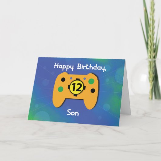 Carte Contrôleur de jeu pour son 12e anniversaire (Devant)