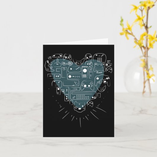 Carte Contrôleur De Jeu Vidéo Coeur T Chemise Pour Les J (Fleur jaune)