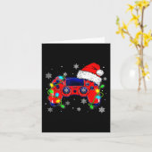 Carte Contrôleur de jeu vidéo de Noël Chapeau de Santa G (Fleur jaune)