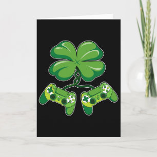 Carte Contrôleur de jeu vidéo drôle de la Saint-Patrick