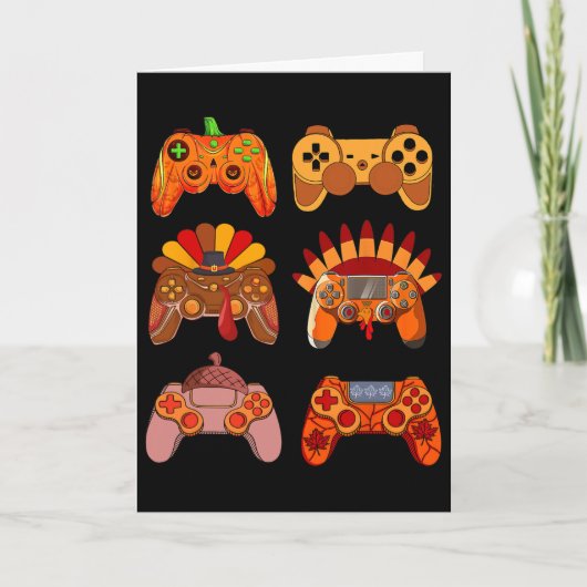 Carte Contrôleurs de dinde de jeu vidéo de Thanksgiving (Devant)