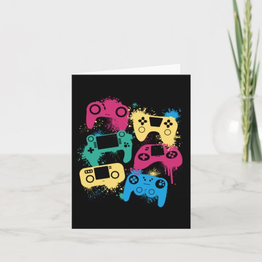 Carte Contrôleurs de jeu vidéo Tee graphique pour couleu (Devant)