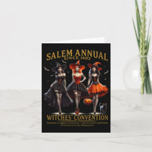Carte Convention des sorcières Halloween Filles Salem an