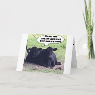 CARTE CONVERSATION DÉCONTRACTÉE DE LA VACHE & **HEUREUX
