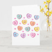 Carte Conversation drôle de Saint-Valentin avec des bonb (Fleur jaune)