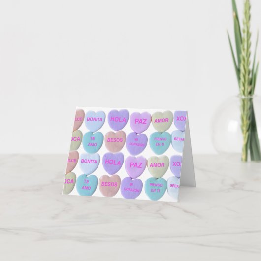 Carte Conversation Hearts (espagnol) (Devant)