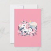 Carte Convite Mágico Unicórnio Rosa em Português (Dos)
