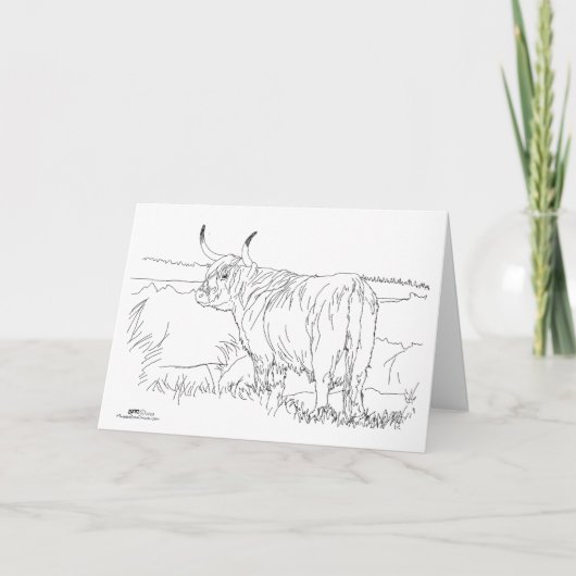 Carte "Coo" écossaise Highland (Devant)