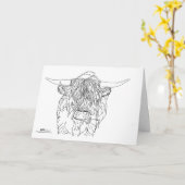 Carte "Coo" écossaise Highland (Fleur jaune)