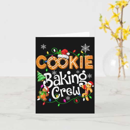 Carte Cookie Baking Crew Cooking Lover Santa Xmas Ginger (Fleur jaune)