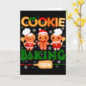 Carte Cookie Baking Crew Gingerbread Cooking Lover Xmas (Fleur jaune)