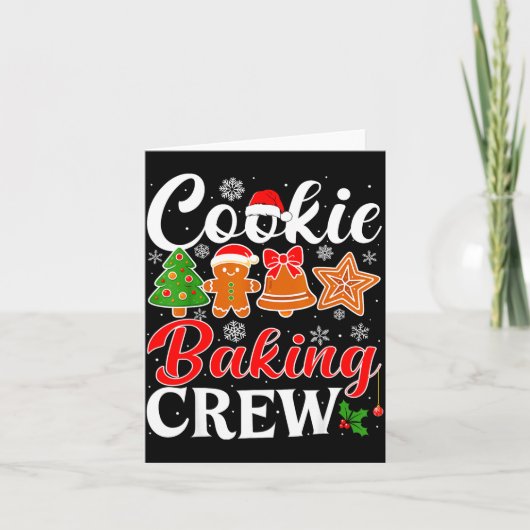 Carte Cookie Baking Crew Gingerbread Xmas Holiday Cookie (Devant)