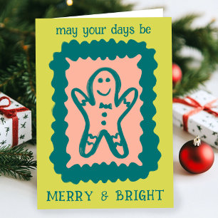 Carte Cookie de Noël Fantaisiste Joyeux & Lumineux Vacan