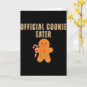 Carte Cookie Eater Funny Christmas Couples Matching (Fleur jaune)