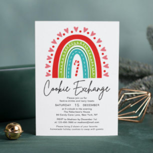 Carte Cookie Exchange Festive Rainbow Noël