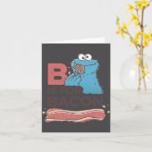 Carte Cookie Monster B Is For Bacon (Fleur jaune)