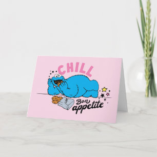 Carte Cookie Monster   Chill Bon appétit Joyeux annivers