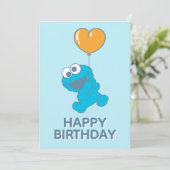 Carte Cookie Monster Heart Balloon (Debout devant)