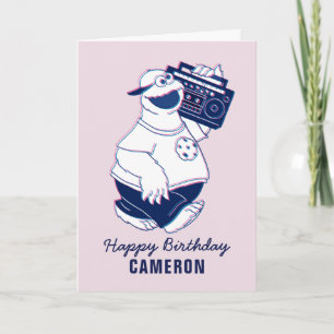 Carte Cookie Monster   Jamming with the Boom Box