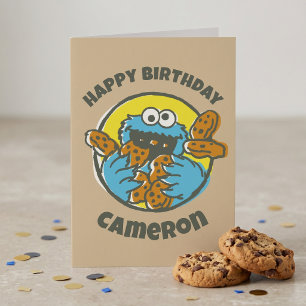 Carte Cookie Monster Rétro