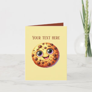 Carte cookie personnalisable aux pépites de chocolat fou